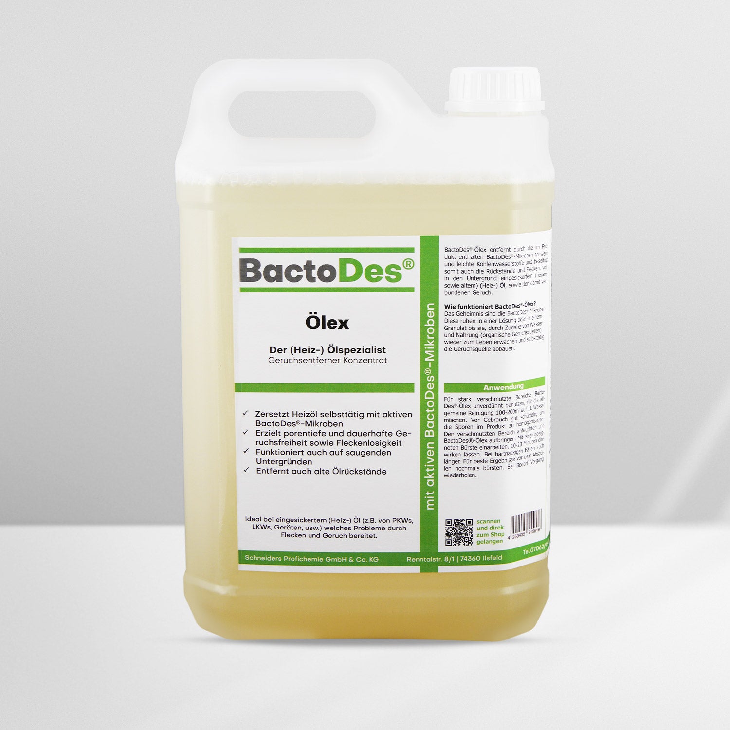 BactoDes Clean Ölex - Geruchsentferner von Heizölgeruch und Ölfleckenentferner