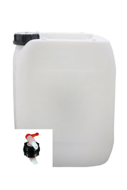 Wasser-Kanister 10Ltr. Kunststoff natur mit Auslaufhahn